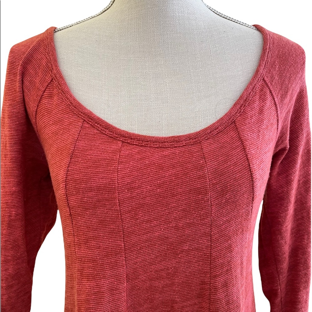 Anthropologie Deletta Coral "Swing the Seams" Knit Top S - Picture 3 of 7